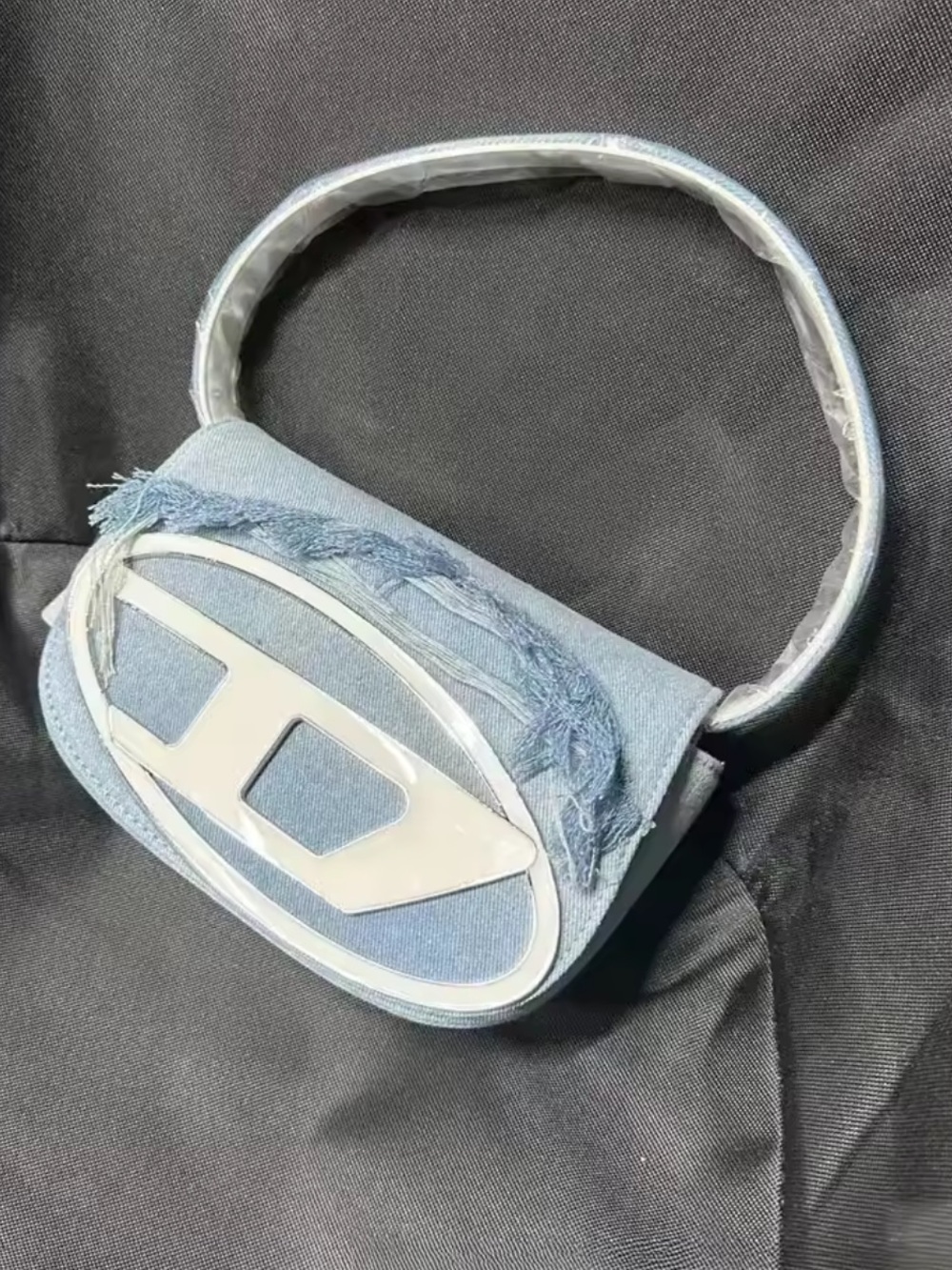 New designer inspired Blue Women's Shoulder Bag with Contrast Hardware